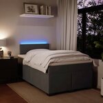 vidaXL Sommier à lattes de lit et matelas gris foncé 120x190cm velours