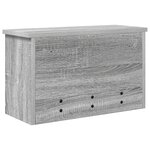 vidaXL Porte-manteau mural avec étagère Montage mural avec stockage avec porte Sonoma gris 50 x 20 x 30 cm