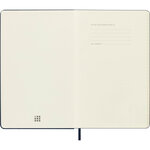 Carnet piqué moleskine rigide bleu nuit 13 x 21 cm - ivoire ligné - 240 pages