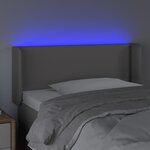 vidaXL Tête de lit à LED Gris 93x16x78/88 cm Similicuir