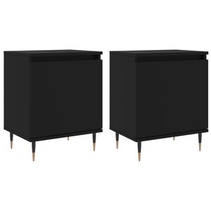 vidaXL Tables de chevet 2 Pièces noir 40x30x50 cm bois d'ingénierie