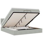 vidaXL Cadre de lit ottoman avec matelas gris clair 200x200 cm velours