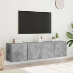 vidaXL Meubles TV muraux 2 Pièces gris béton 80x30x41 cm