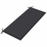 vidaXL Banc de jardin empilable et coussin 128 5cm Bois de teck massif