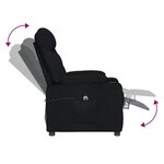 vidaXL Fauteuil inclinable électrique Noir Tissu