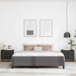 vidaXL Cadre de lit avec matelas Gris 180 x 200 cm tissu
