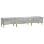 vidaXL Meuble TV Gris béton 147 x 34 5 x 30 cm Bois d'ingénierie