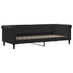 vidaXL Lit de jour avec lit gigogne noir 80x200 cm velours