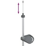 vidaXL Étagère d’angle de douche télescopique à 4 niveaux Argenté