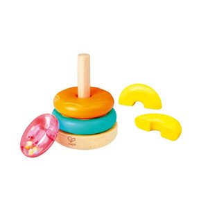 Hape E0532 - Tour empilable en forme de beignet en bois