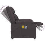 vidaXL Fauteuil électrique de massage Marron foncé Tissu