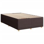 vidaXL Sommier à lattes de lit et matelas marron foncé 120x190cm tissu