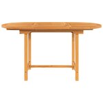 vidaXL Table extensible de jardin 110-160x80x75 cm bois de teck solide