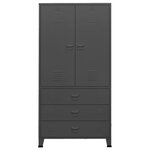 vidaXL Garde-robe industrielle Anthracite 90x50x180 cm Métal
