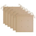 vidaXL Chaises pliables de jardin avec coussins lot de 6 Bois de teck