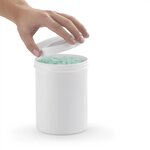Pot rond blanc opaque à couvercle vissant standard 2000 ml (lot de 22)