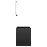 vidaXL Ensemble de meubles de salle de bain 2 Pièces Noir brillant