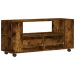 vidaXL Meuble TV chêne fumé 102x34 5x43 cm bois d'ingénierie