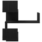 vidaXL Étagère d'angle murale Chêne noir 40 x 40 x 49.5 cm