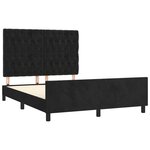 vidaXL Cadre de lit sans matelas noir 140x200 cm velours