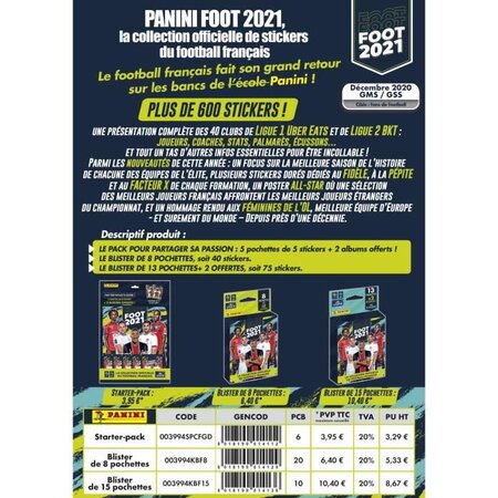 Carte à collectionner Panini Foot 2024 Ligue 1 Blister 8 pochettes - Carte  à collectionner