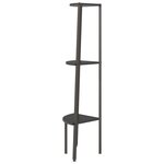 vidaXL Étagère d'angle 3 niveaux Noir 45 5x31 5x120 cm