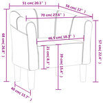 vidaXL Chaise cabriolet gris foncé tissu