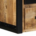 vidaXL Table de chevet 40x35x40 cm bois massif de manguier brut