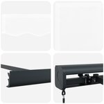 vidaXL Auvent Rétractable Blanc 500 × 300 cm Tissu  Métal