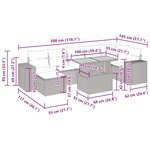 vidaXL Salon de jardin avec coussins 8 Pièces beige résine tressée
