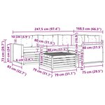vidaXL Ensemble de canapés d'extérieur 5 Pièces Naturel et Beige