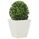 vidaXL Jardinières 2 Pièces blanc 30x30x30 cm acier
