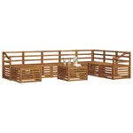 vidaXL Ensemble de canapés d'extérieur 9 pc Naturel