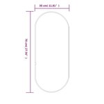 vidaXL Miroir mural Argenté 70x30 cm Ovale