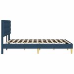 vidaXL Cadre de lit avec tête de lit Bleu 120 x 200 cm Tissu
