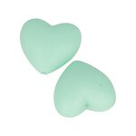 2 Perles Vert D'Eau 29X29X12 mm - Silicone