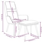 vidaXL Chaise de relaxation avec tabouret Vert foncé Tissu