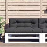vidaXL Coussins de palette lot de 2 anthracite tissu