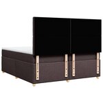 vidaXL Sommier à lattes de lit avec matelas Marron foncé 200x200 cm