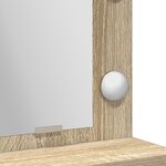 Coiffeuse vidaXL avec lumière LED Chêne Sonoma 79x41x135 cm