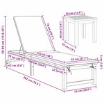 vidaXL Transat 1-personne Marron 53 x 202 x 89cm Bois d'acacia massif