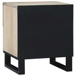 vidaXL Cabinet de chevet avec tiroir Blanc et noir 40 x 33 x 46 cm
