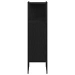 vidaXL Ensemble de mobilier de salle de bain avec étagère 4 Pièces Noir