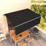 vidaXL Auvent automatique rétractable avec store 4 5x3 m Anthracite