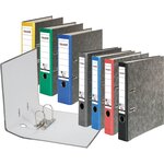 Classeur À Levier Papier Marbré A4 Recycling - Gris-dos Gris - X 20 - Falken