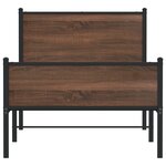 vidaXL Cadre de lit métal avec tête de lit et pied de lit 90x190 cm