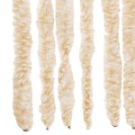 vidaXL Rideau anti-mouches beige et blanc 118x220 cm chenille