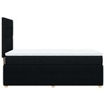 vidaXL Sommier à lattes de lit et matelas Noir 80x200 cm Tissu