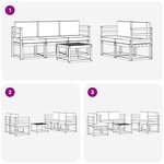 vidaXL Ensemble de canapés d'extérieur 6 Pièces