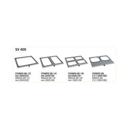 Moule thermopack 2 gn pour sv400 - 180 x 180 mm - lavezzini -  -